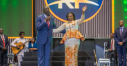 A photo of President William Ruto, accompanied by First Lady Rachel Ruto, joined thousands of worshippers at Uhuru Park, Nairobi, for the grand finale of the five-day Rhema Feast 2026. PHOTO/ William Ruto X