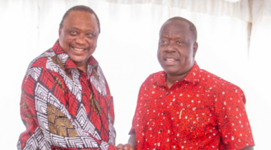 Former President Uhuru Kenyatta former Cabinet Secretary Fred Matiang’i during the Jubilee Party delegates meeting held at Thika Greens in Murang’a county, November 7, 2025. PHOTO/ Jubilee party Facebook