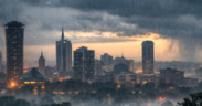 A photo showing rains and thunderstorms in Nairobi PHOTO/FB