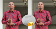 A collage photo of Morara Kebaso and an insert of his CAT Marks from a Law Unit during his time at Kenyatta University in 2014. PHOTO/ Morara Kebaso