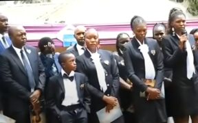 The girl speaking during a funeral PHOTO/X