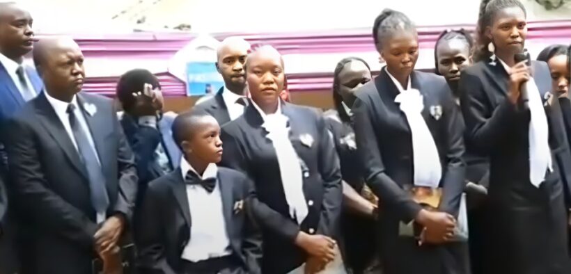 The girl speaking during a funeral PHOTO/X