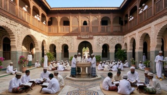 Photo of muslims in a madrasa. PHOTO/ GEMINI