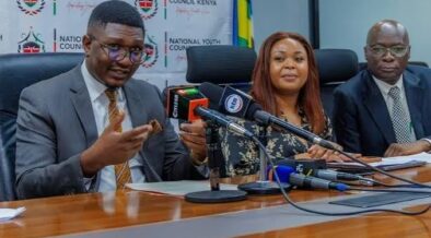 Principal Secretary in the State Department for Youth Affairs and Creative Economy Fikirini Jacobs (Left) alongside Acting Chief Executive Officer of the National Youth Council Kenya Gloria Wawira. PHOTO/ Eastleigh voice