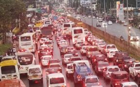 Traffic snarl-up along Waiyaki Way, Nairobi, taken on Thursday, May 2, 2024, at 5:00 p.m. PHOTO/Courtesy.