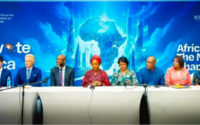 The image shows the official press conference panel for the Elevate Africa Convening 2025 PHOTO/File