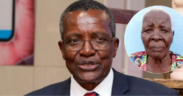 Former Chief Justice David Maraga with an insert of his late sister PHOTO/X