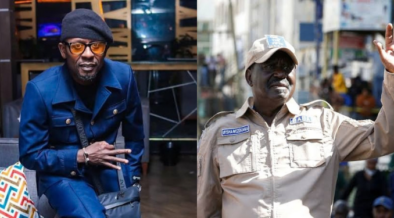 A collage photo showing Frasha and Raila odinga . Photo/ File