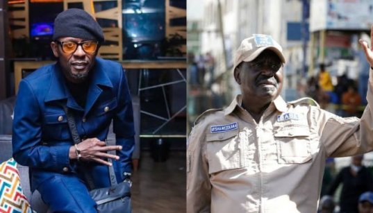 A collage photo showing Frasha and Raila odinga . Photo/ File