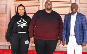 A photo of President William Ruto, Zimbabwean businessman Wicknell Chivayo and his wife Lucy Muteke. PHOTO/ Wicknell Chivayo X