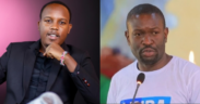 A photo collage of Kenyan Filmmaker Abel Mutua and Nairobi Senator Edwin Sifuna speaking to church attendees in Bungoma on Sunday, July 26, 2026. PHOTO/ Abel Mutua/ Edwin Sifuna Facebook