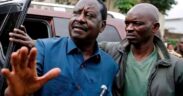 The late Raila Odinga with his Bodyguard Maurice Ogeta. Photo/ Nation