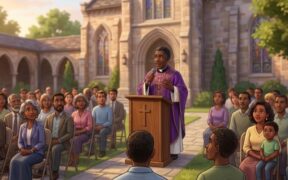 Priest speaking to his congregants. PHOTO/ Gemini