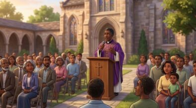 Priest speaking to his congregants. PHOTO/ Gemini